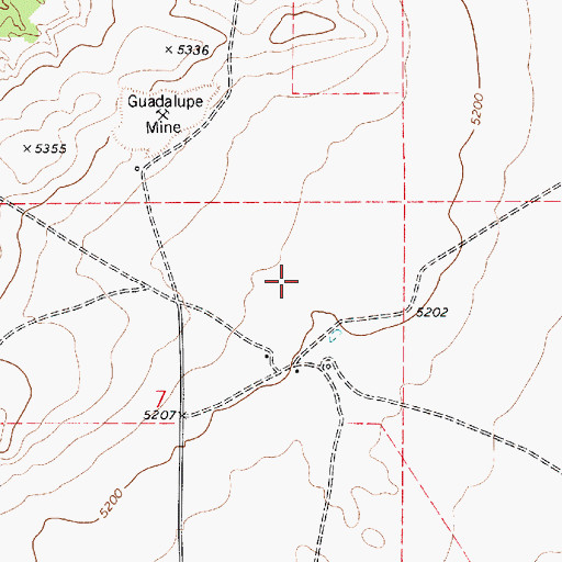 Topographic Map of Gallegos, NM