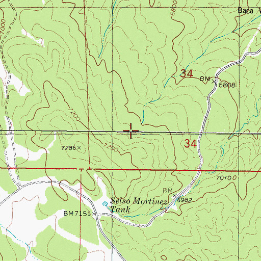 Topographic Map of North Oscura Range Center, NM