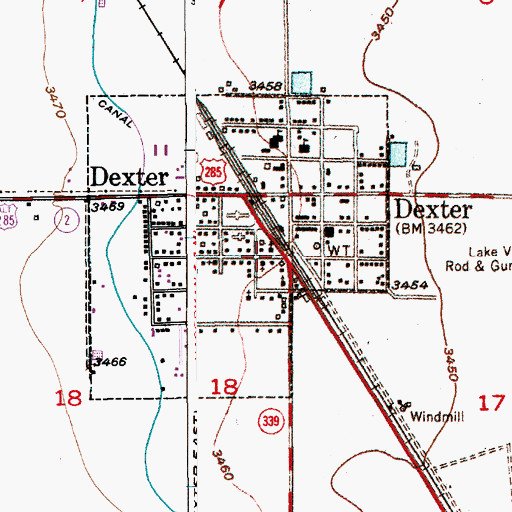 Topographic Map of First Methodist Church, NM