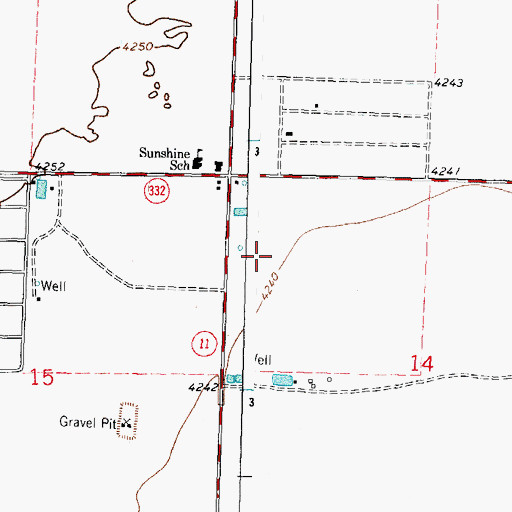 Topographic Map of Sunshine, NM