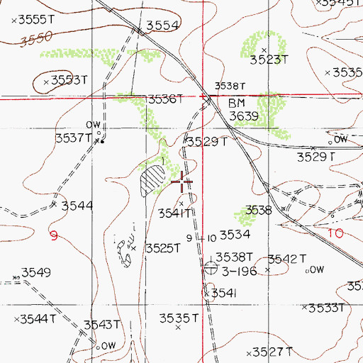 Topographic Map of Fadeaway Ridge, NM