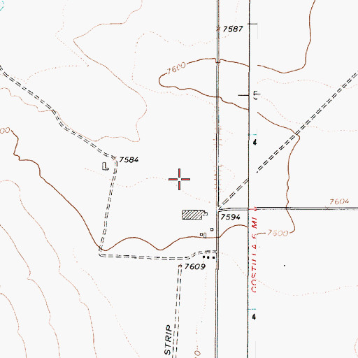 Topographic Map of Top O the World Farms, NM