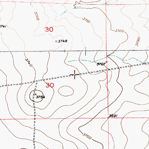 Topographic Map of Langenegger, NM