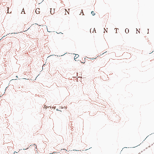 Topographic Map of Laguna Pueblo Seeps, NM
