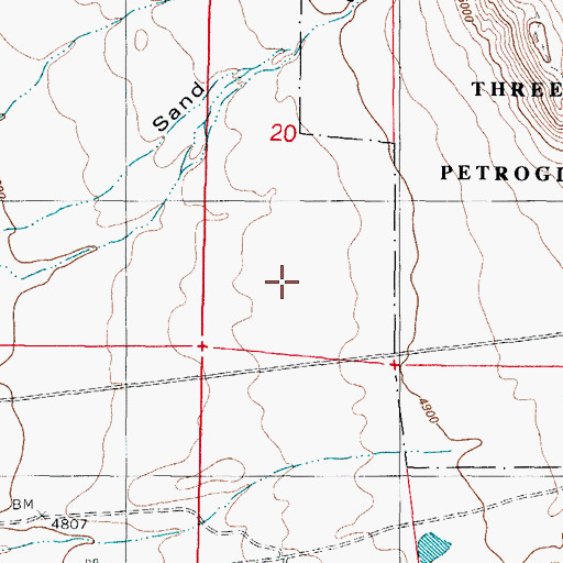 Topographic Map of Three Rivers Petroglyph Recreational Site, NM