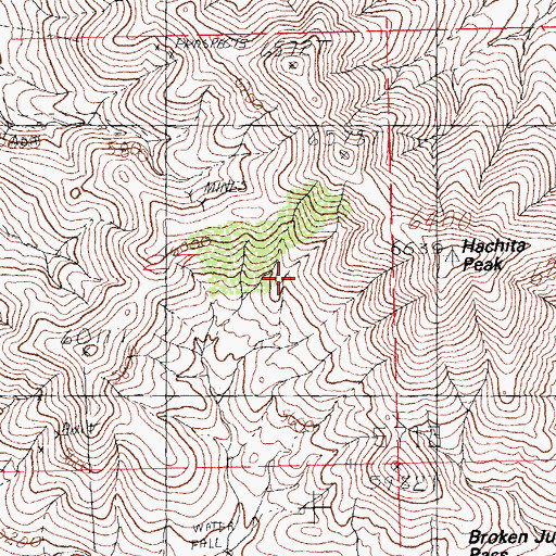 Topographic Map of Lalacha Peak, NM