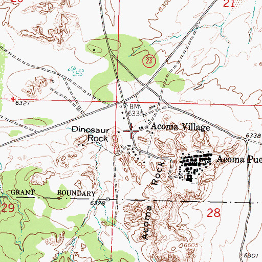 Topographic Map of Acoma Community Library Resource Center, NM