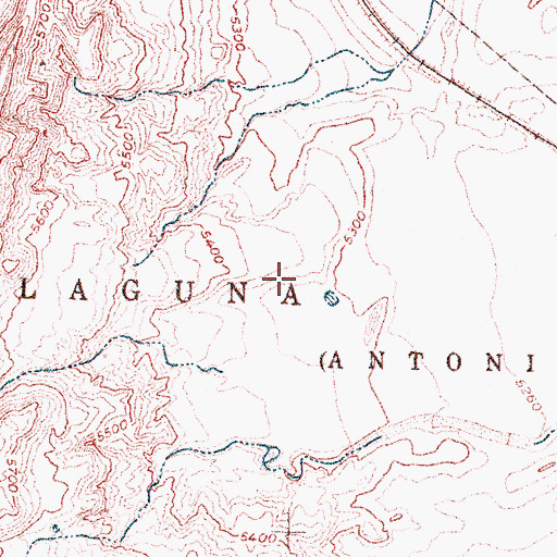 Topographic Map of Laguna Pueblo Springs, NM