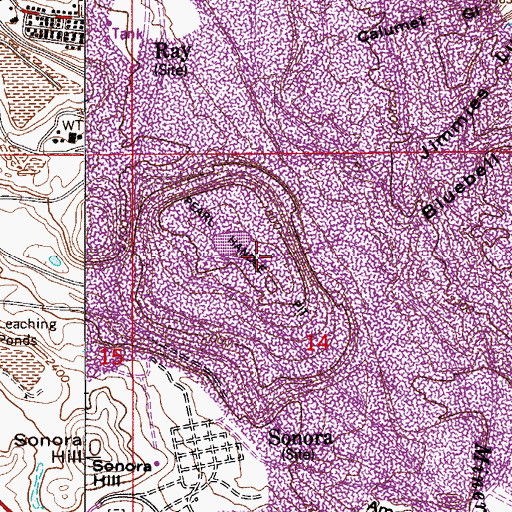 Topographic Map of Pearl Handle Pit, AZ