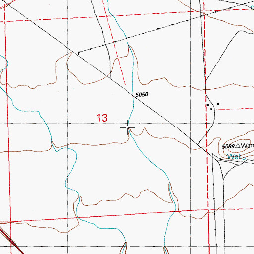 Topographic Map of Kennecott Warm Springs, NM