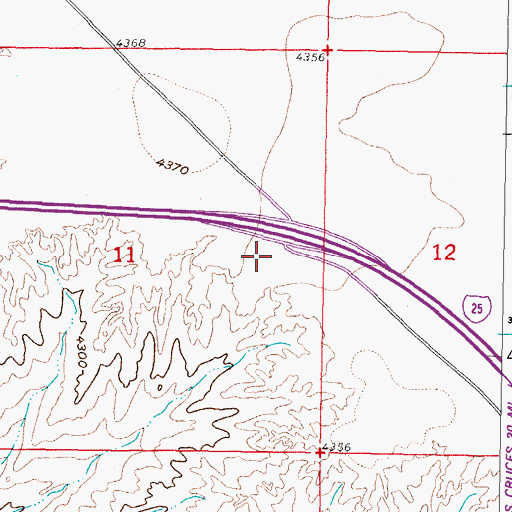 Topographic Map of 32-Upham Interchange, NM