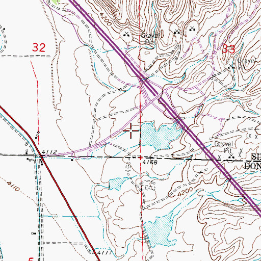 Topographic Map of Garfield Interchange, NM