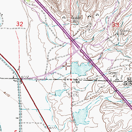 Topographic Map of Garfield Interchange, NM