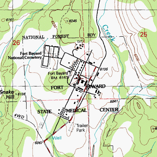 Topographic Map of Rural Bookmobile Southwest Library, NM
