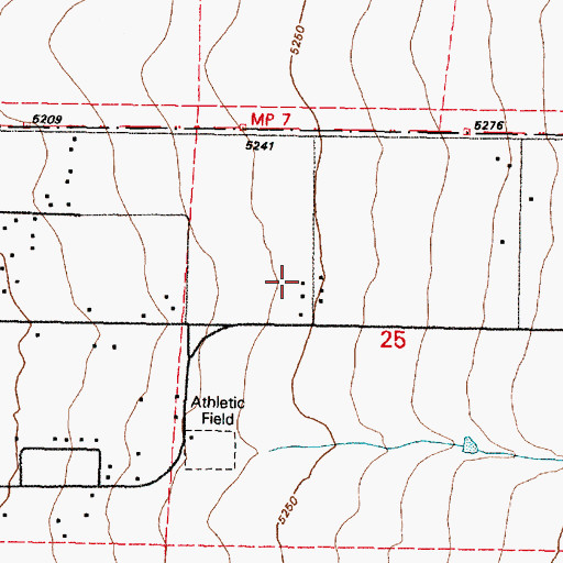 Topographic Map of Los Lunas Community Library, NM