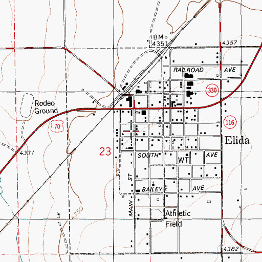 Topographic Map of Methodist Episcopal Church, NM
