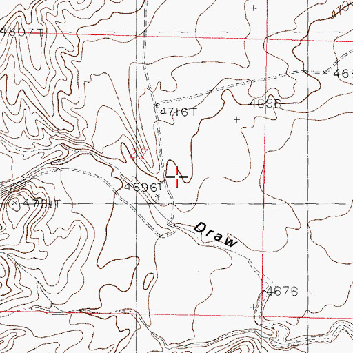 Topographic Map of Sun Ray Midcontinent New Mexico Federal M Number 1 Spring, NM