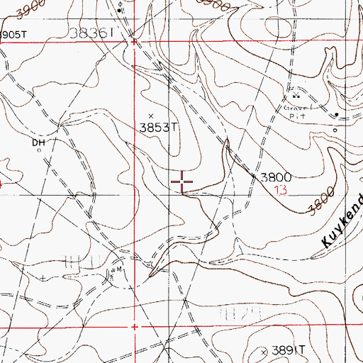 Topographic Map of Kirkendell Draw, NM