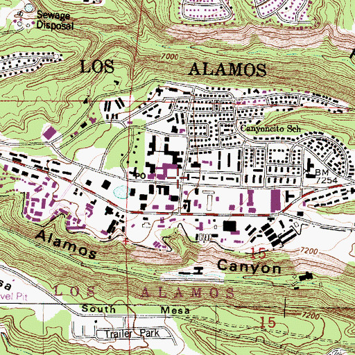 Topographic Map of Bradbury Science Museum, NM