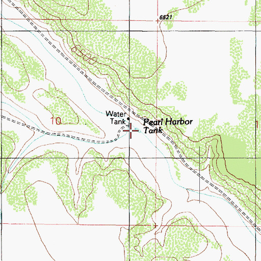 Topographic Map of Pearl Harbor Tank, AZ