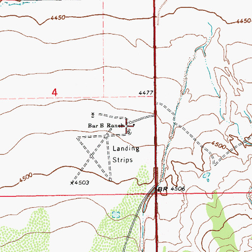 Topographic Map of Bucks, NM