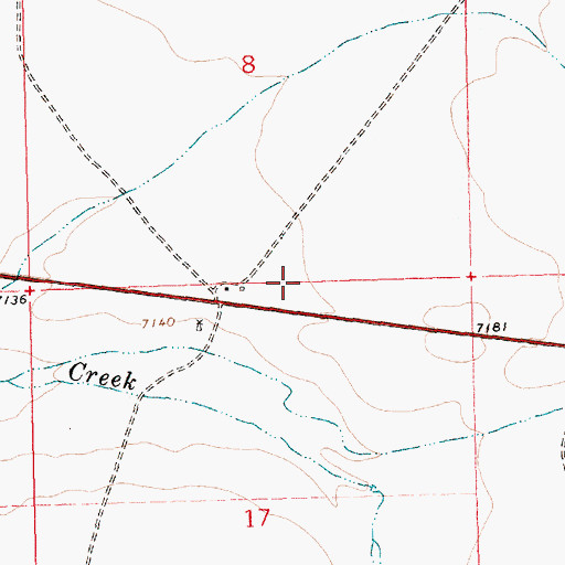 Topographic Map of Bates, NM