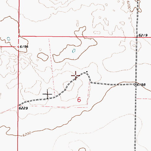 Topographic Map of Bossey, NM