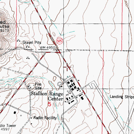 Topographic Map of Stallion Range Center, NM