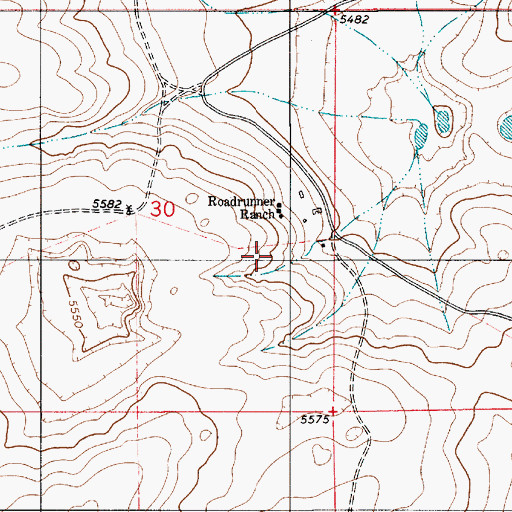 Topographic Map of Roadrunner Ranch North, NM
