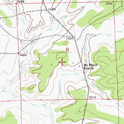 Topographic Map of McPhual, NM