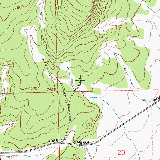 Topographic Map of Kalberg, NM