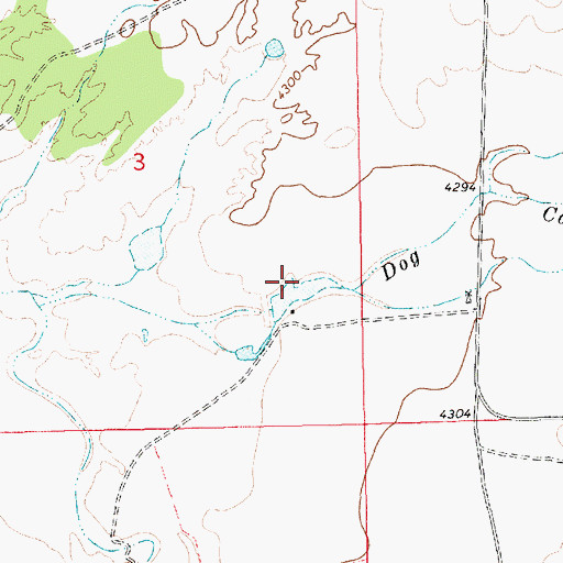 Topographic Map of Hodges, NM