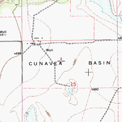 Topographic Map of Lyons, NM