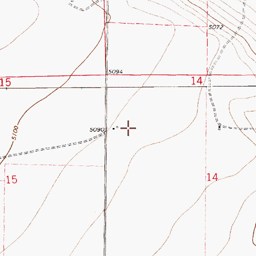 Topographic Map of Lewis, NM
