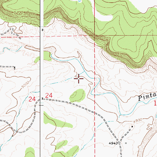 Topographic Map of Martinez, NM