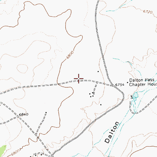 Topographic Map of Nahodishgish Chapter House, NM