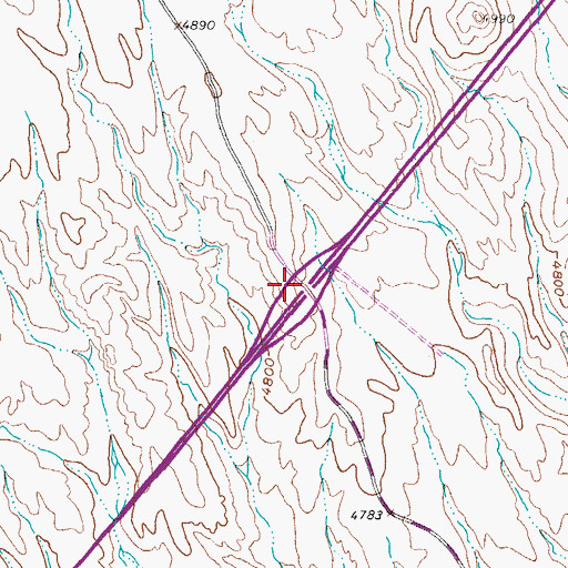 Topographic Map of San Marcial Interchange, NM