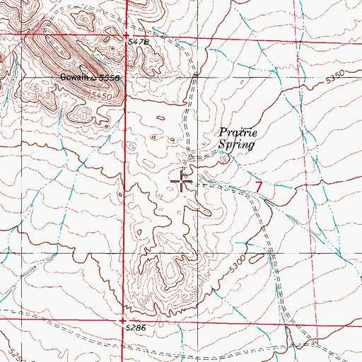 Topographic Map of Llano Spring, NM