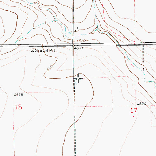 Topographic Map of Hall, NM