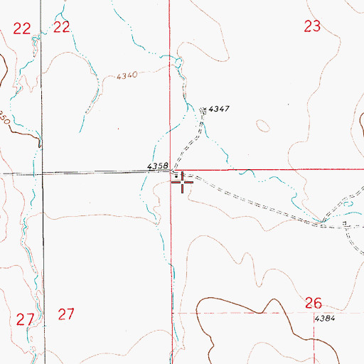 Topographic Map of Garrett, NM