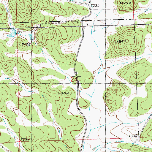 Topographic Map of Saulsberry, NM