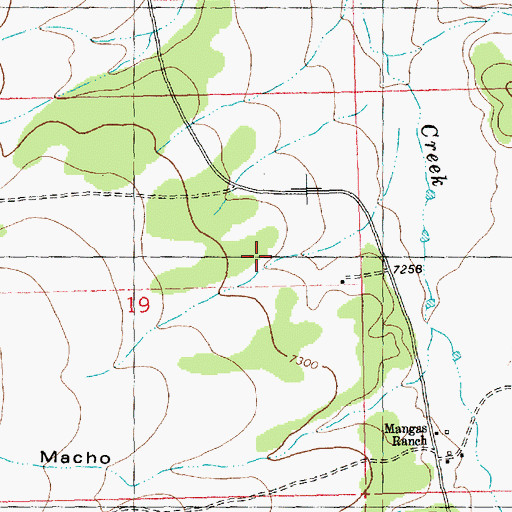 Topographic Map of Reid, NM