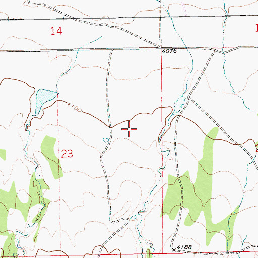 Topographic Map of Rusk, NM