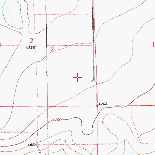 Topographic Map of Mitchell, NM