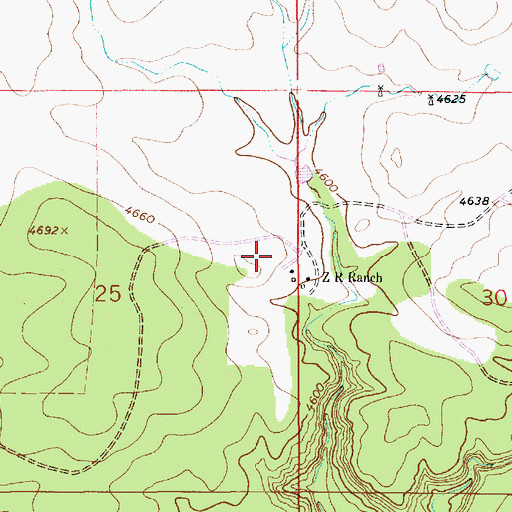 Topographic Map of Monzingo, NM