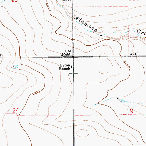 Topographic Map of Upton, NM