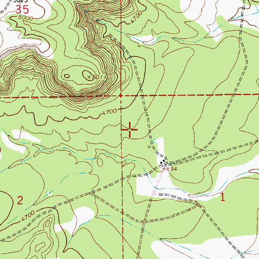 Topographic Map of Saiaz, NM