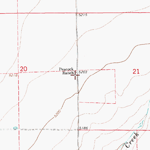 Topographic Map of Peacock, NM