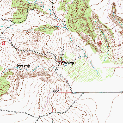 Topographic Map of Shoemaker, NM