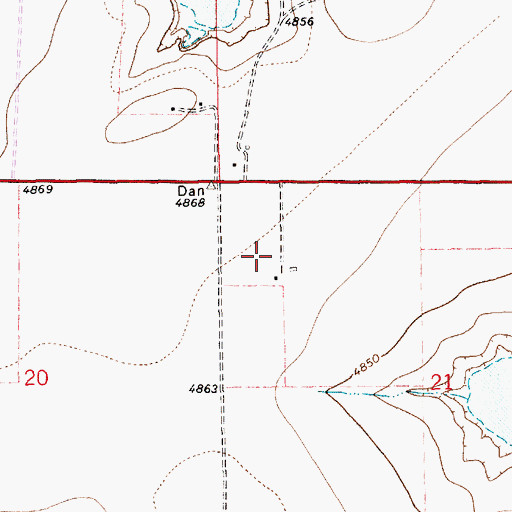 Topographic Map of Rush, NM